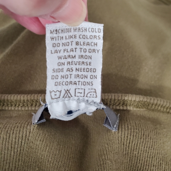 Urban Works Cropped Olive Top, Size Small - Picture 6 of 6